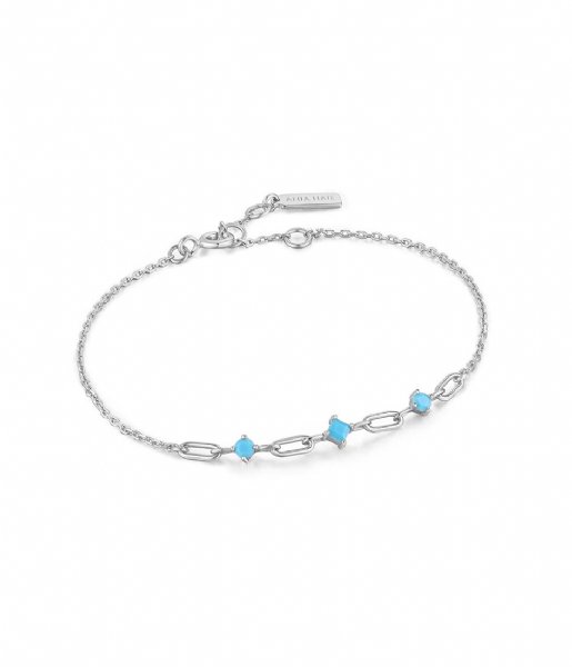 Ania Haie  Turquoise Link Bracelet Silver